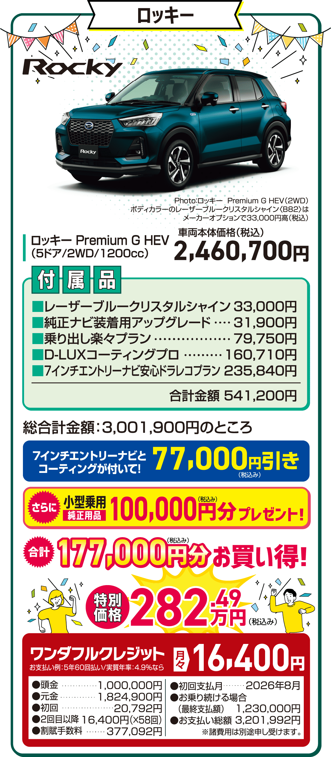 三重ダイハツのロッキー