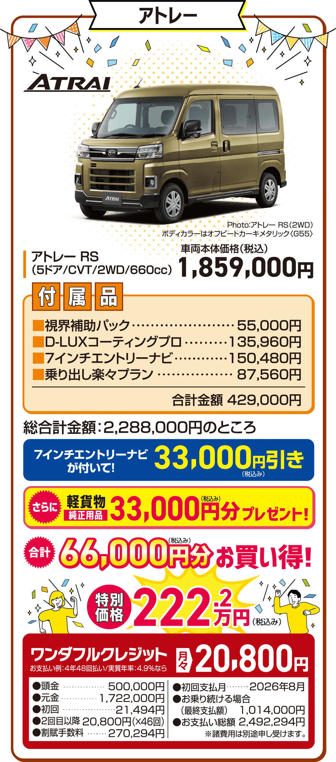 三重ダイハツのアトレー