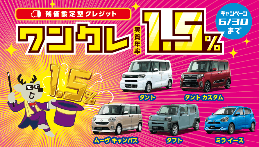 ワンクレ低金利1.5％キャンペーン